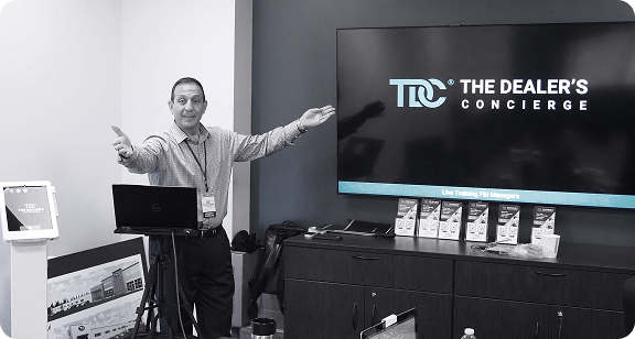 TDC dealership compliance software training presentation at an automotive dealership