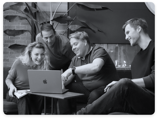 The Dealer`s Concierge is team working on the computer